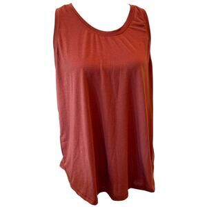 All in Motion Brown Tank Top Scoop Hem Women's Large